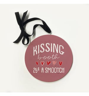 Kissing Booth Smooch Hearts Pink Ornament